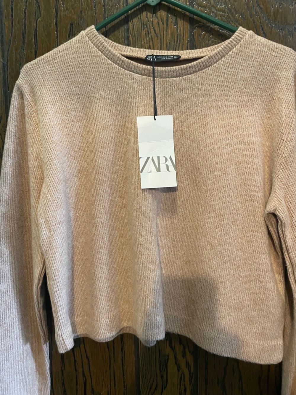 Zara Women's Crewneck Sweater in Soft Tan
